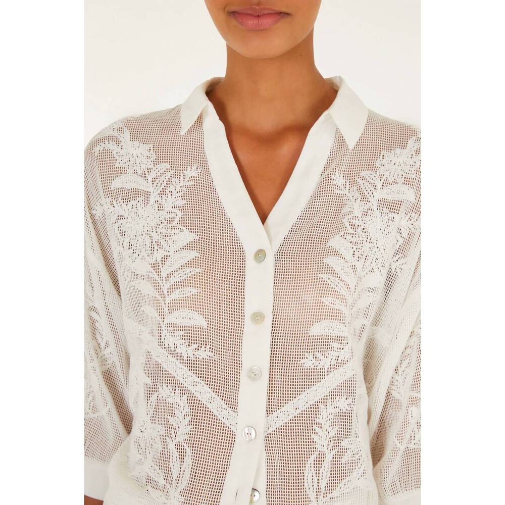 NEW FARM RIO nina lightweight blouse in off white - Picture 4 of 5